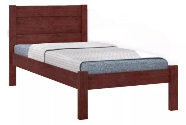 Cama De Solteiro Madeira Em Mdf Prisma Capuccino