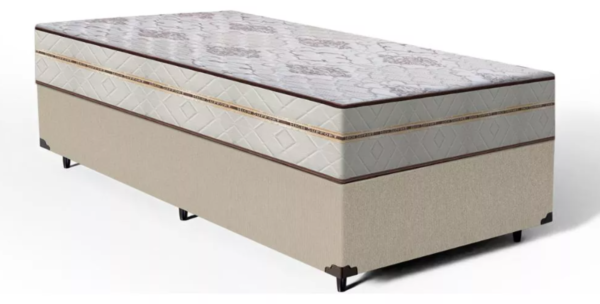 Cama Box Solteiro Com Colchão De Molas Ensacadas Luxury