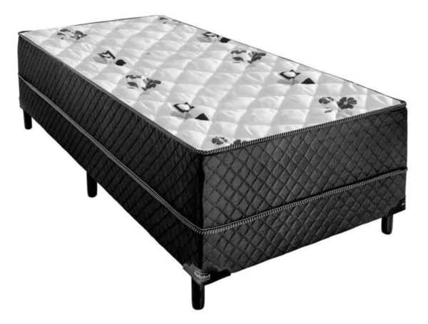 Cama Box Solteiro Conjugada Unyco D28 Ortopédico Floral