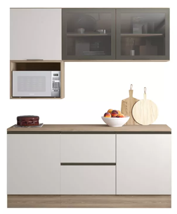 Cozinha Modulada 5 Pecas 178 Cm Etti Carvalho Oak Off White