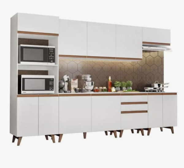 Armário de Cozinha Completa Modulada Madesa Reims - Branco