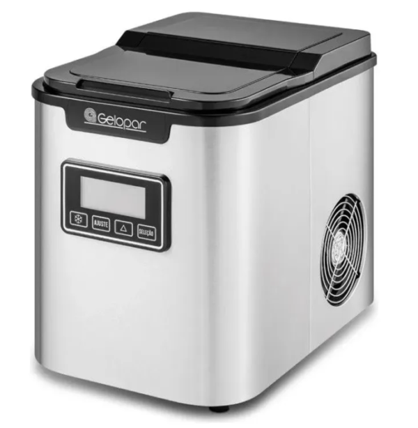 Máquina De Gelo Industrial Em Cubos Portátil Gelopar 12 Kg