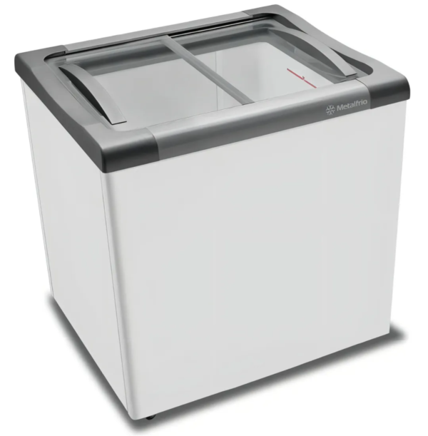 Freezer Horizontal Metalfrio Nf20 Tampa Vidro 180 Litros