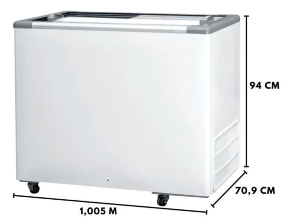 Freezer Horizontal Fricon Dupla Ação 311 Litros Expositor Porta De Vidro - Image 2