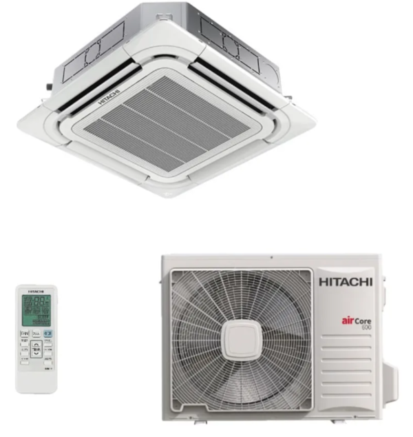 Ar Condicionado Cassete Inverter Hitachi Aircore 36.000 Btus Quente/Frio Branco