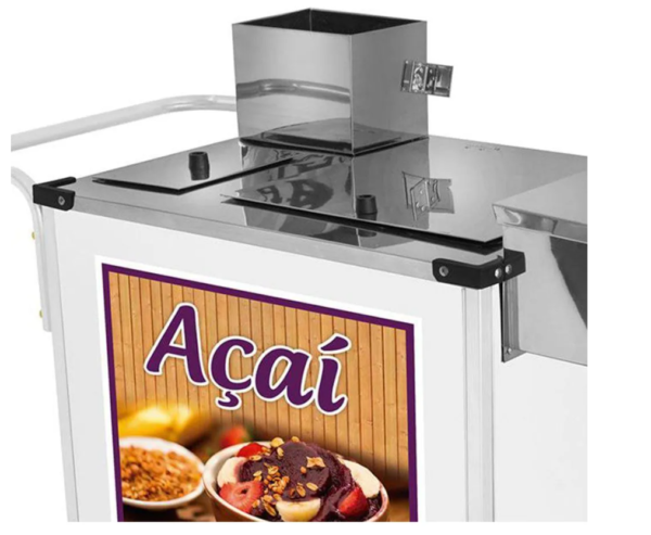 Carrinho De Açaí Branco Roda Maciça Guarda Sol Bl15m/gs - Image 2