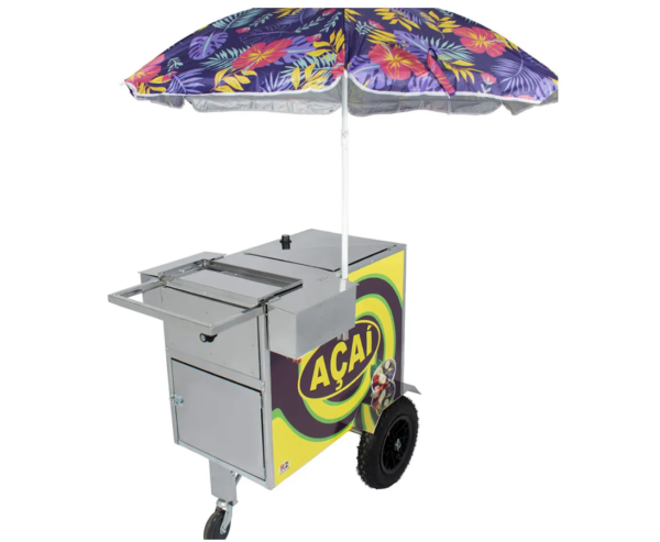 Carrinho De Açaí Com Guarda Sol Adesivado Profissional - Image 2