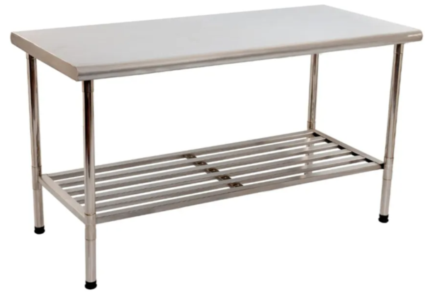 Mesa Industrial Multiuso 190x70 Toda Inox Com Grade Imeca